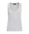 Fabiana Filippi Ribbed Tank Top With Scoop Neckline In White