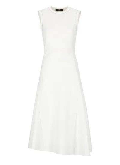Fabiana Filippi Sleeveless White Midi Dress