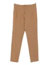 Fabiana Filippi Trousers Slim Drawstring Waistband In Brown