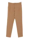 Fabiana Filippi Trousers Slim Drawstring Waistband In Brown