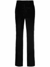 Fabiana Filippi Corduroy Striped Trousers Elasticated Waist In Black