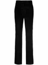 Fabiana Filippi Corduroy Striped Trousers Elasticated Waist In Black