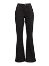 Fabiana Filippi Slim Fit Bootcut 5 Pocket Jeans With Knit Back Pocket In Black