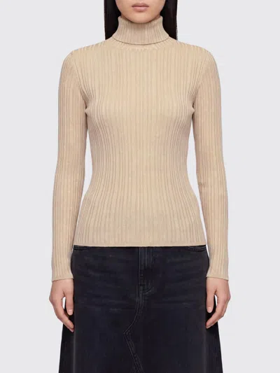 Fabiana Filippi Slim Fit Long-sleeved Pleated Turtleneck Sweater In Brown