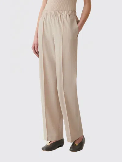Fabiana Filippi Slim Fit Wool Blend Skinny Trousers With Monile Detail In Brown