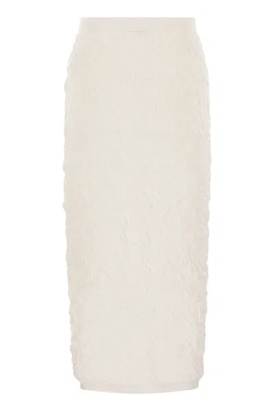 FABIANA FILIPPI FABIANA FILIPPI SLIM SKIRT WITH EMBOSSED FINISH