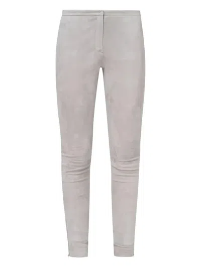 FABIANA FILIPPI SLIM TAPERED LEATHER TROUSERS