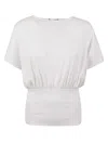 Fabiana Filippi Slim Waist Plain Top In White Ottico
