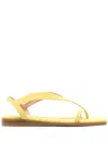 Fabiana Filippi Slingback Suede Flat Sandals In Yellow
