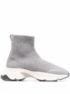 Fabiana Filippi Slip-on High-top Sneakers In Grey