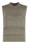 Fabiana Filippi Crew Neck Knitted Vest In Green