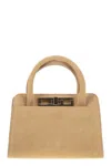 Fabiana Filippi Small Handbag With Metal Accessory In Beige