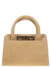 Fabiana Filippi Small Handbag With Metal Accessory In Beige
