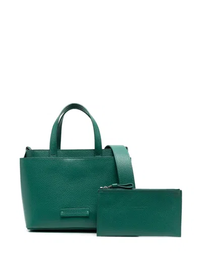Fabiana Filippi Small Leather Tote Bag In Grün