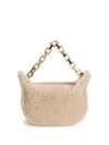 Fabiana Filippi Small Shearling Eyelet Bag In 中性色