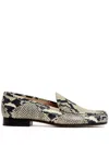 Fabiana Filippi Python Effect Loafers In Neutrals