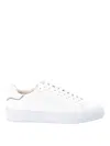 Fabiana Filippi Lace-up Leather Sneakers With Shiny Accents In White