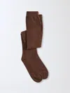 Fabiana Filippi Wool Socks With Sequins In Brown