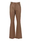 Fabiana Filippi Soft Lambskin Bootcut Trousers In Brown