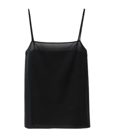 Fabiana Filippi Spaghetti Strap Tank Top In Black