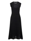 Fabiana Filippi Sleeveless A-line Evening Dress With Subtle Sparkle In Blue