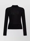 Fabiana Filippi Sparkling Finish Turtleneck Wool Sweater In Black