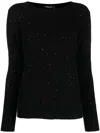 Fabiana Filippi Sparkly Long-sleeve Jumper In Schwarz