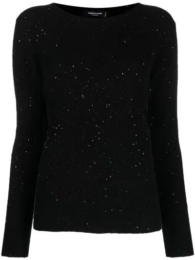 Fabiana Filippi Sparkly Long-sleeve Jumper In Schwarz