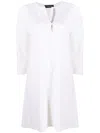 Fabiana Filippi Split-neck Knitted Wool Minidress In White