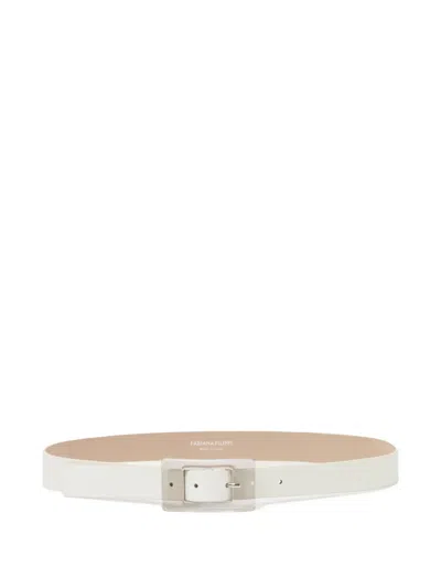 Fabiana Filippi Square-buckle Belt In White