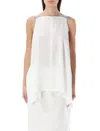 Fabiana Filippi Square Neck Embellished Strapped Tank Top In White