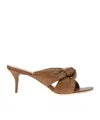 Fabiana Filippi Sandal Mules On Heel And Knot In Brown