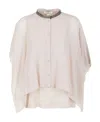 Fabiana Filippi Stand-up Collar Shirt In White
