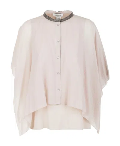 Fabiana Filippi Stand-up Collar Shirt In White