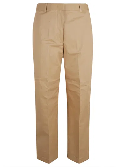 Fabiana Filippi Straight Concealed Trousers In Brown