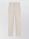 Fabiana Filippi Straight Cotton Pants With Side Light Points In Neutral