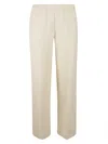 Fabiana Filippi Straight Elasticated Waist Trousers In Vanilla