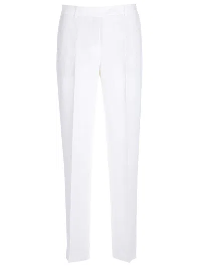 Fabiana Filippi Straight-fit  In White Linen Trousers White