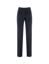 Fabiana Filippi Straight-fit Midnight Blue Trousers With Tailored Silhouette In Blue