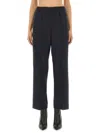 Fabiana Filippi Straight Leg Pants With Refined Silhouette In Black
