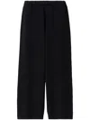 Fabiana Filippi Relaxed-fit Linen Trousers With Elastic Waistband In Black