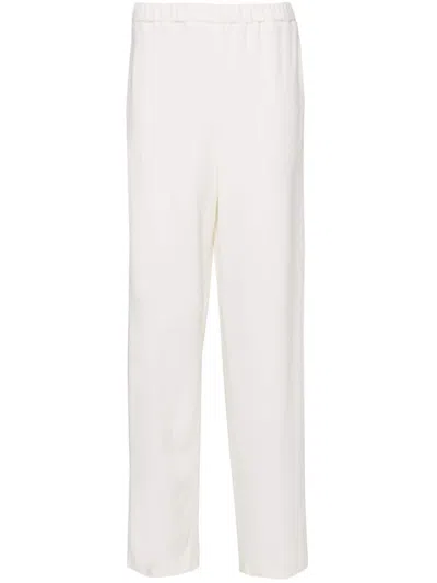 Fabiana Filippi Cropped Straight-leg Gabardine Trousers In White