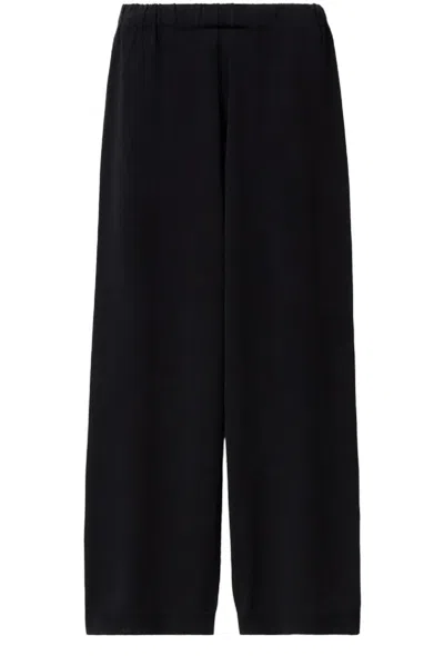 Fabiana Filippi Straight Leg Trousers With Elastic Waistband In Black