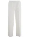 Fabiana Filippi Straight-leg Trousers With Elastic Waistband And Welt Pockets