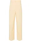 Fabiana Filippi Stretched Straight-leg Trousers In Yellow