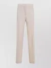 Fabiana Filippi Straight Leg Wool Blend Pants With Pockets In Purple