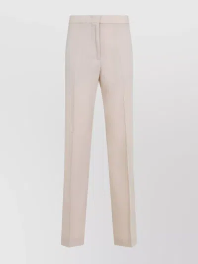 FABIANA FILIPPI STRAIGHT LEG WOOL BLEND PANTS WITH POCKETS