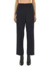 Fabiana Filippi Straight Leg Pants With Refined Silhouette In Black