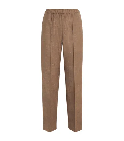 Fabiana Filippi Straight Trousers In Brown