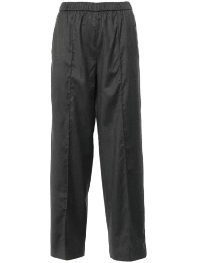 Fabiana Filippi Straight Trousers In Charcoal